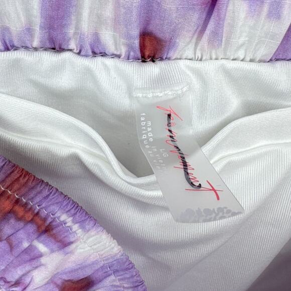 New Free People Movement Varsity Blues Printed Shorts Women's Size Large - Picture 8 of 11